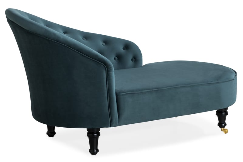 DANA CLASSIC Schäslong Sammet Blågrön - Möbler - Vardagsrum - Fåtöljer - Liggfåtöljer