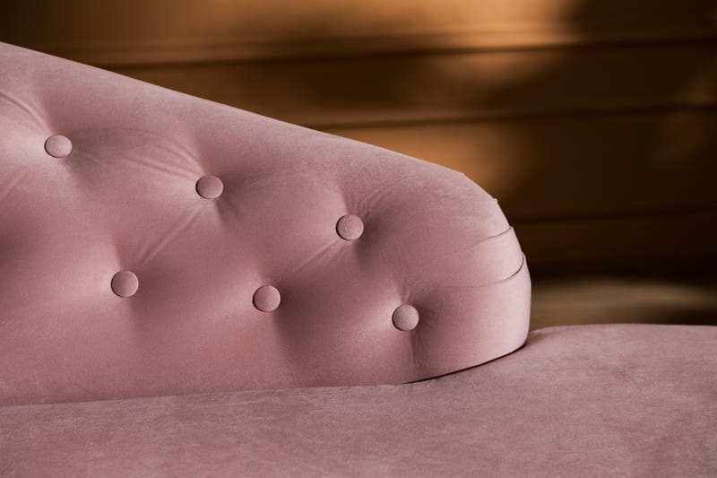 DANA CLASSIC Schäslong Sammet Ljusrosa - Möbler - Vardagsrum - Fåtöljer - Liggfåtöljer