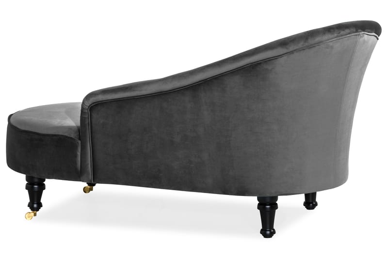 DANA Classic Schäslong Sammet Mörkgrå - Möbler - Vardagsrum - Fåtöljer - Liggfåtöljer