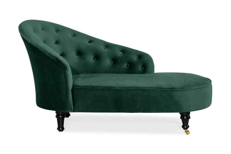 DANA Classic Schäslong Sammet Mörkgrön - Möbler - Vardagsrum - Fåtöljer - Liggfåtöljer