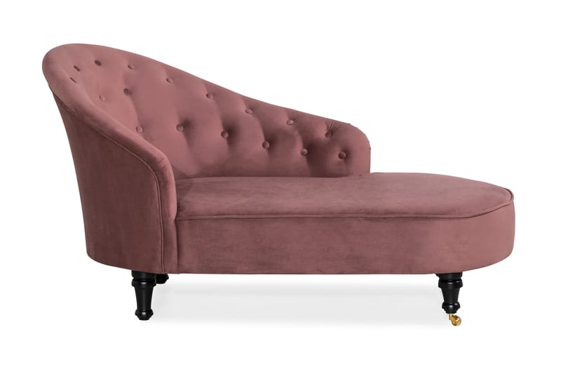 DANA CLASSIC Schäslong Sammet Rostrosa - Möbler - Vardagsrum - Fåtöljer - Liggfåtöljer