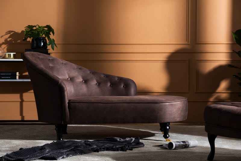 DANA CLASSIC Schäslong Vintage Brun - Möbler - Vardagsrum - Fåtöljer - Liggfåtöljer