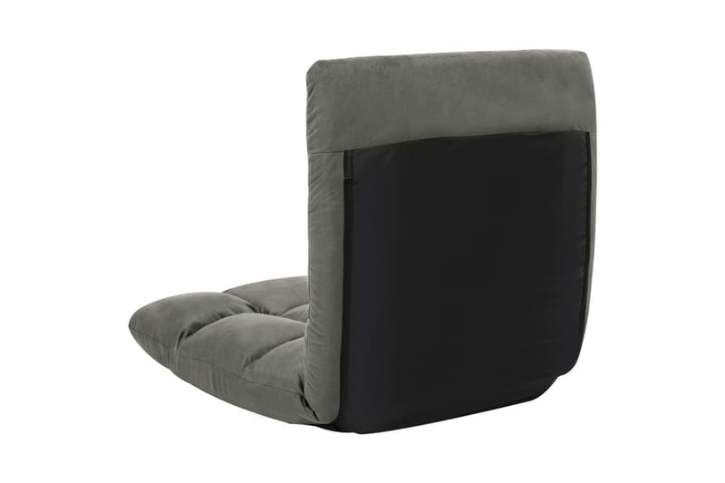 Golvstol vikbar mörkgrå mikrofiber - Grå - Tillbehör stolar - Sittkudde & stolsdyna