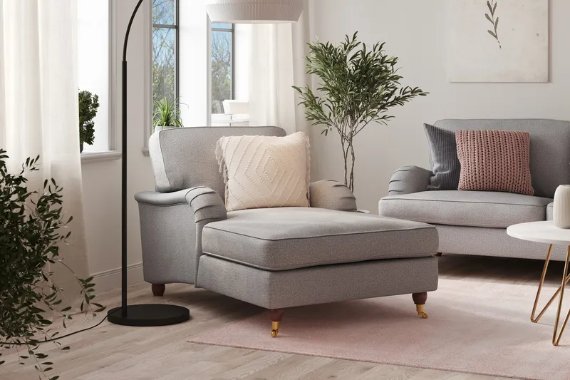 Howard Lyx Divanfåtölj - Grå - Möbler - Vardagsrum - Fåtöljer - Liggfåtöljer