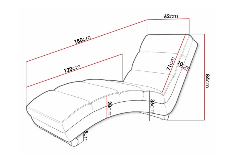 Kintore Liggfåtölj 62 cm Black - Möbler - Vardagsrum - Fåtöljer - Liggfåtöljer