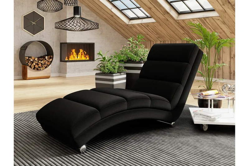 Kintore Liggfåtölj 62 cm Black - Möbler - Vardagsrum - Fåtöljer - Liggfåtöljer