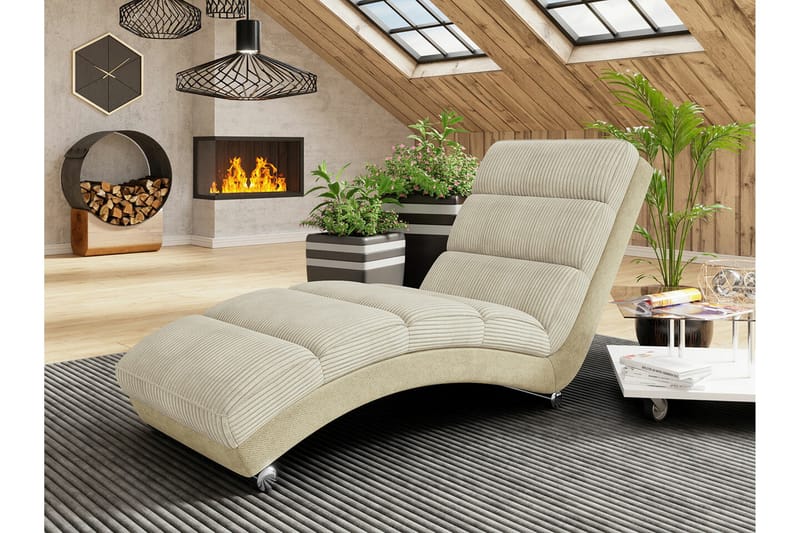 Kintore Liggfåtölj 62 x 84 cm beige - Möbler - Vardagsrum - Fåtöljer - Liggfåtöljer