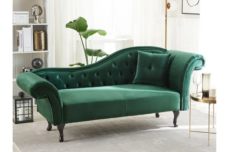 Lattes Schäslong Höger - Sammet/Grön - Möbler - Sovrum - Dagbäddar