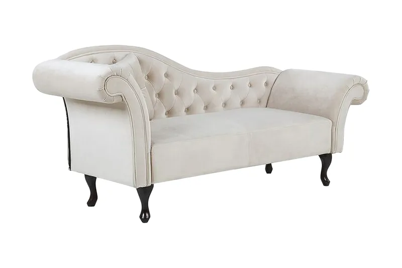 Lattes Schäslong Vänster, Sammet/Beige