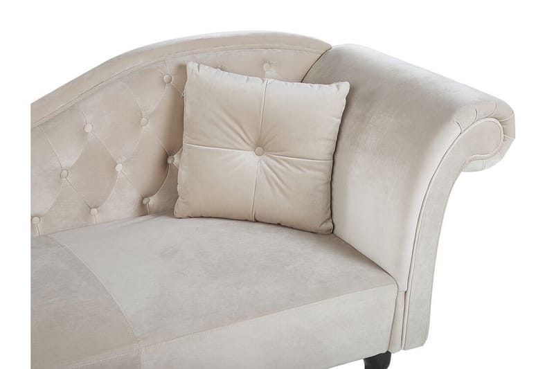 POULAUD Schäslong Höger Sammet/Beige - Möbler - Vardagsrum - Fåtöljer - Liggfåtöljer