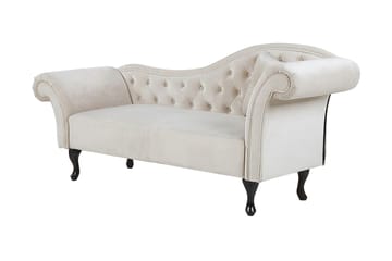 POULAUD Schäslong Höger Sammet/Beige