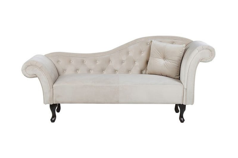POULAUD Schäslong Höger Sammet/Beige - Möbler - Vardagsrum - Fåtöljer - Liggfåtöljer