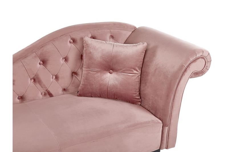 POULAUD Schäslong Höger Sammet/Rosa - Möbler - Vardagsrum - Fåtöljer - Liggfåtöljer