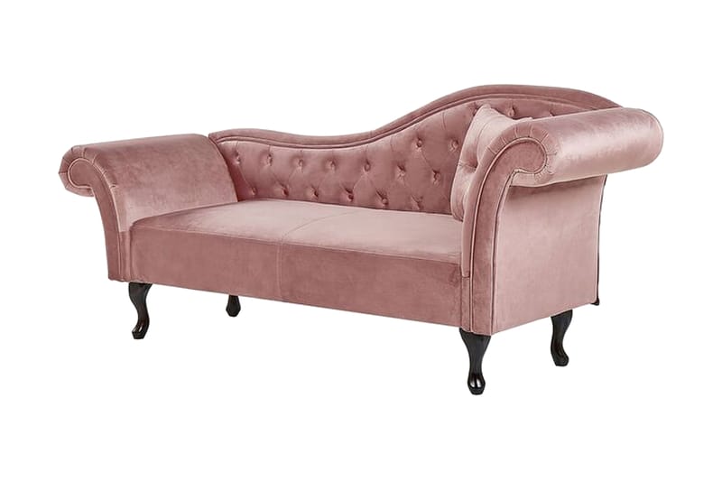 POULAUD Schäslong Höger Sammet/Rosa - Möbler - Vardagsrum - Fåtöljer - Liggfåtöljer
