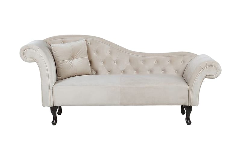 POULAUD Schäslong Vänster Sammet/Beige - Möbler - Vardagsrum - Fåtöljer - Liggfåtöljer