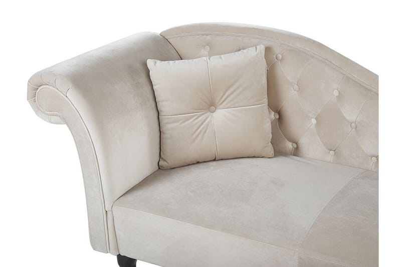 POULAUD Schäslong Vänster Sammet/Beige - Möbler - Vardagsrum - Fåtöljer - Liggfåtöljer