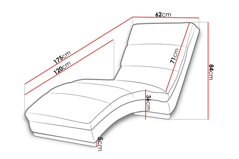 Regalado Liggfåtölj - Grå|Vit - Möbler - Vardagsrum - Fåtöljer - Liggfåtöljer
