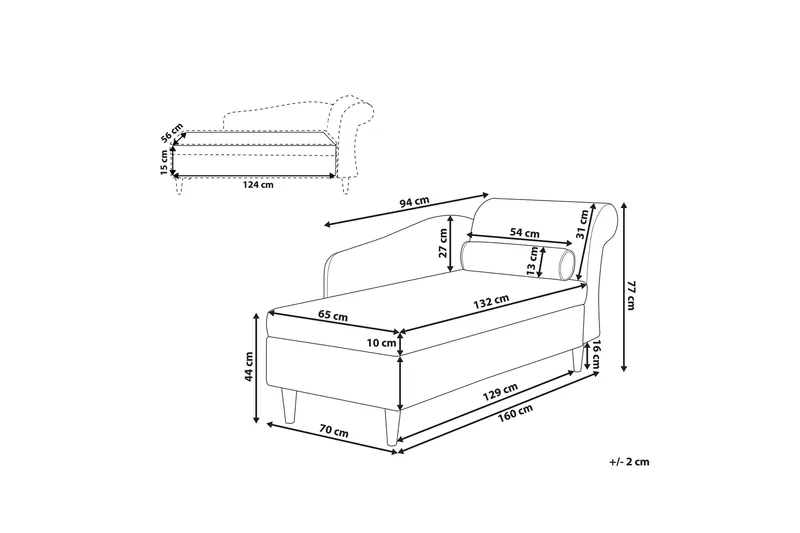 Tyland Schäslong Höger - Svart - Möbler - Vardagsrum - Fåtöljer - Liggfåtöljer