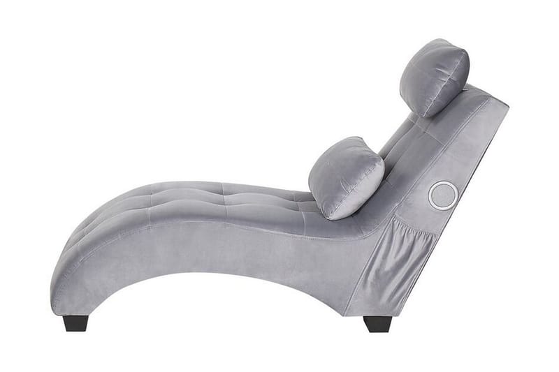 Volans Schäslong med Bluetooth-högtalare - Sammet/Grå - Möbler - Vardagsrum - Fåtöljer - Liggfåtöljer