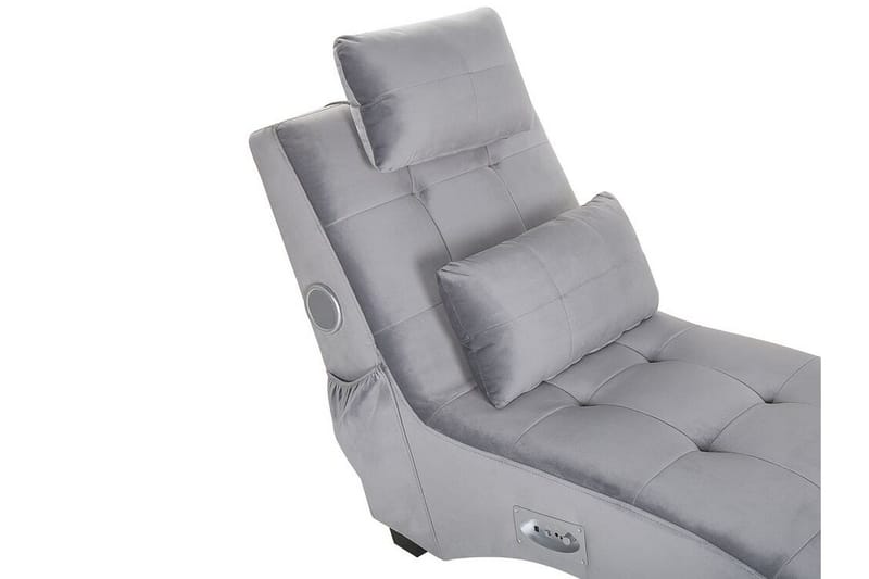 Volans Schäslong med Bluetooth-högtalare - Sammet/Grå - Möbler - Vardagsrum - Fåtöljer - Liggfåtöljer