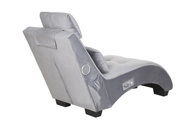 Volans Schäslong med Bluetooth-högtalare - Sammet/Grå - Möbler - Vardagsrum - Fåtöljer - Liggfåtöljer