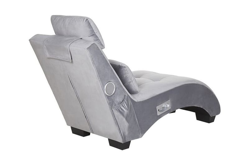 Volans Schäslong med Bluetooth-högtalare - Sammet/Grå - Möbler - Vardagsrum - Fåtöljer - Liggfåtöljer
