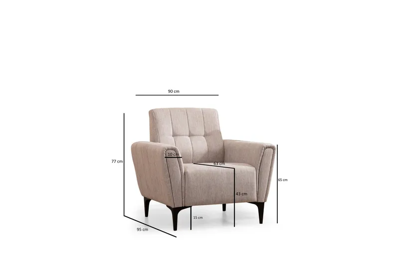 Lilesville Fåtölj - Beige - Möbler - Vardagsrum - Fåtöljer