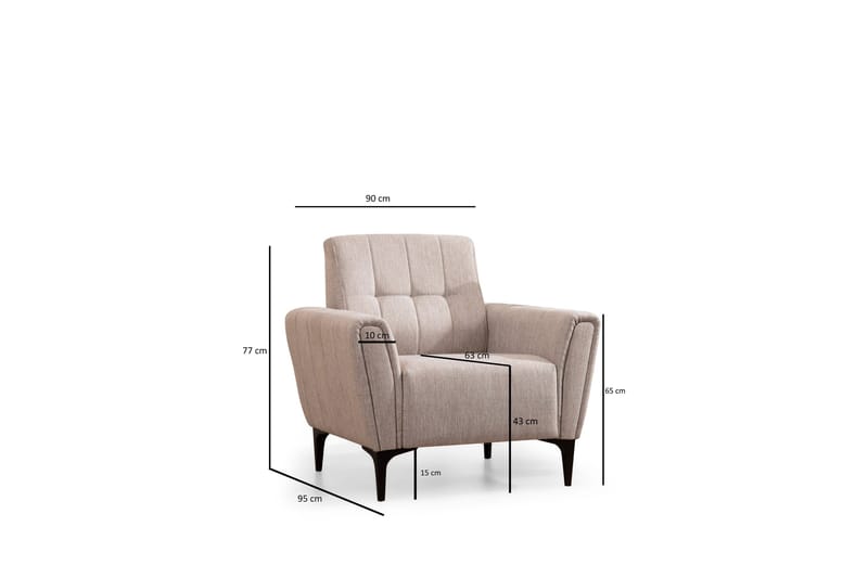 Lilesville Fåtölj - Beige - Möbler - Vardagsrum - Fåtöljer