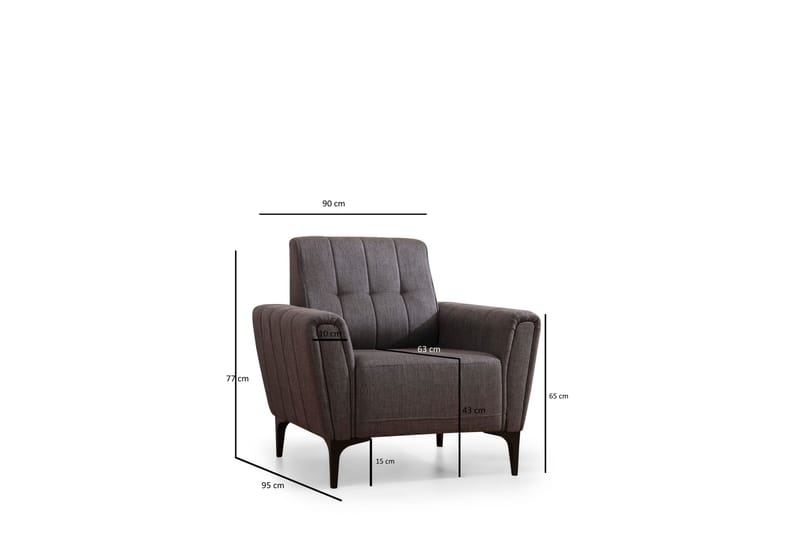 Lilesville Fåtölj - Mörkgrå - Möbler - Vardagsrum - Fåtöljer