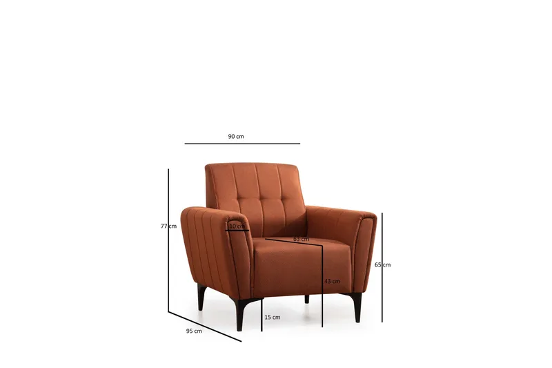 Lilesville Fåtölj - Röd - Möbler - Vardagsrum - Fåtöljer