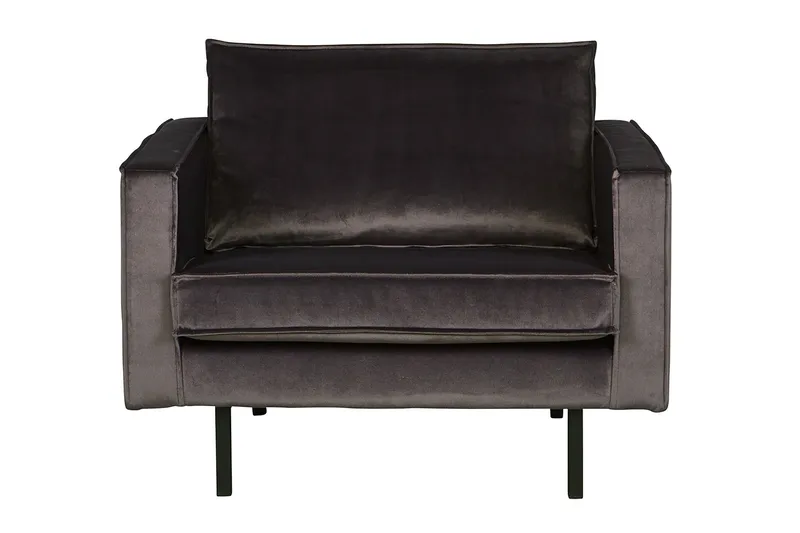 Lissbon Sammetsfåtölj, Antracit