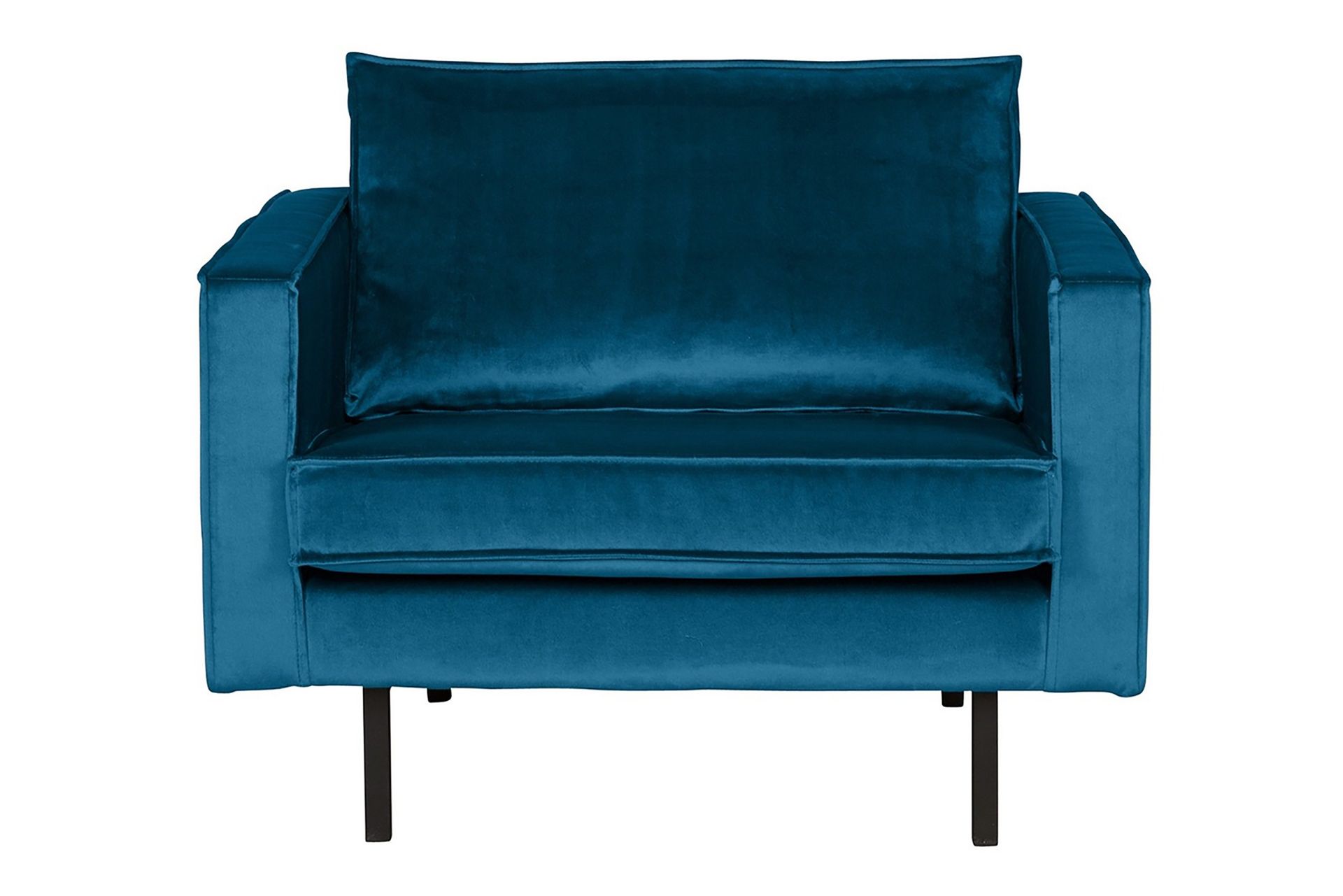 lissbon sammetsfåtölj - blå