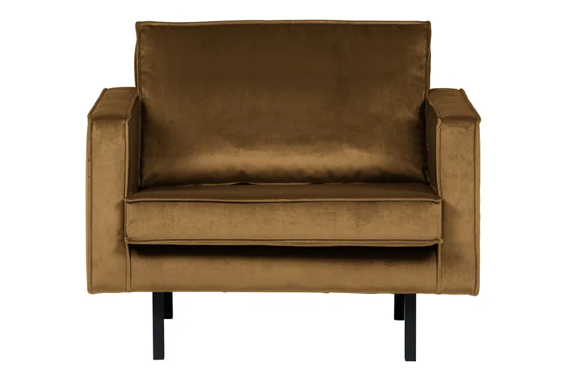 Lissbon Sammetsfåtölj - Honungsgul - Möbler - Vardagsrum - Fåtöljer - Sammetsfåtölj