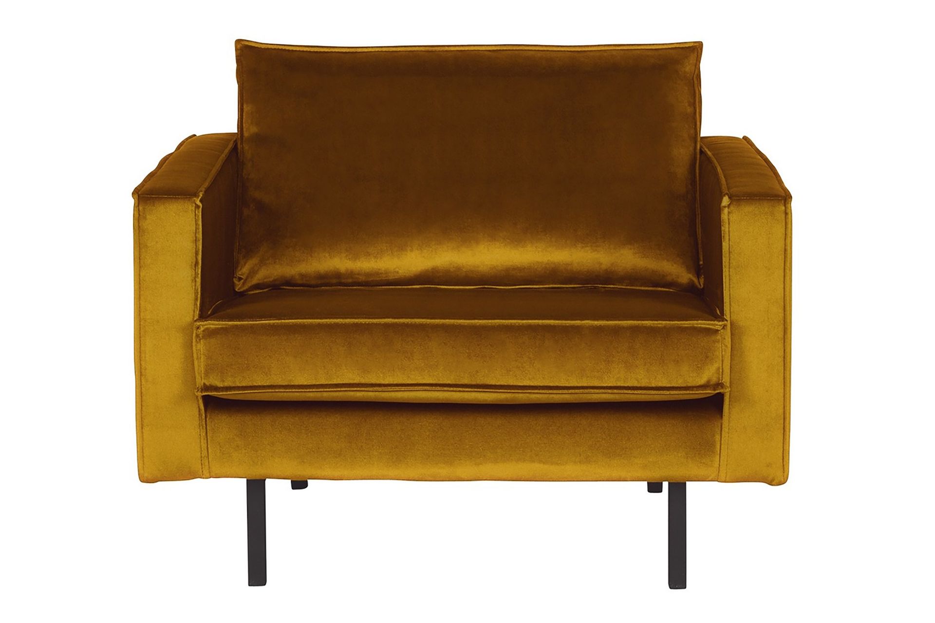 lissbon sammetsfåtölj - ockra