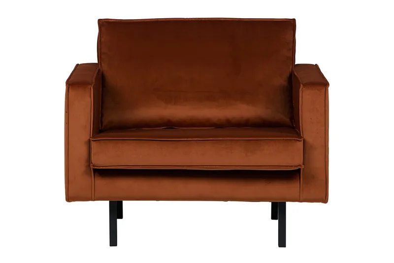 Lissbon Sammetsfåtölj - Rost - Möbler - Vardagsrum - Fåtöljer - Sammetsfåtölj