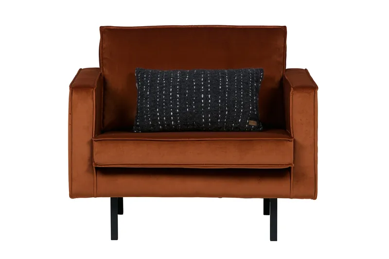 Lissbon Sammetsfåtölj - Rost - Möbler - Vardagsrum - Fåtöljer - Sammetsfåtölj