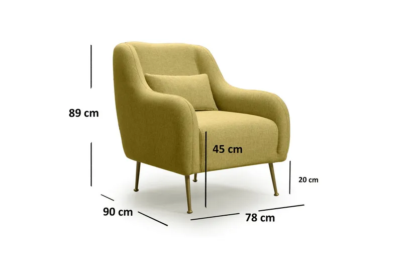Longbush Fåtölj - Gul - Möbler - Vardagsrum - Fåtöljer