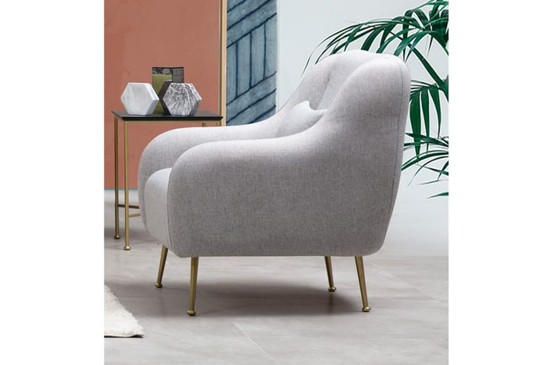 Makiylah Fåtölj med Armstöd - Grå - Möbler - Vardagsrum - Fåtöljer