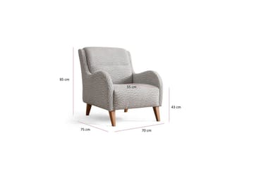 Mami Öronlappsfåtölj - Cream/Blå - Möbler - Vardagsrum - Fåtöljer - Öronlappsfåtölj