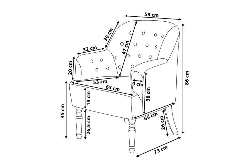 Mandal Fåtölj - Rosa - Möbler - Vardagsrum - Fåtöljer