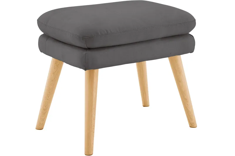 Marilee Loungefåtölj med Fotpall, Tyg/Antracit