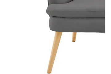 Marilee Loungefåtölj med Fotpall - Tyg/Antracit - Möbler - Vardagsrum - Stolar & sittmöbler - Pallar - Fotpall