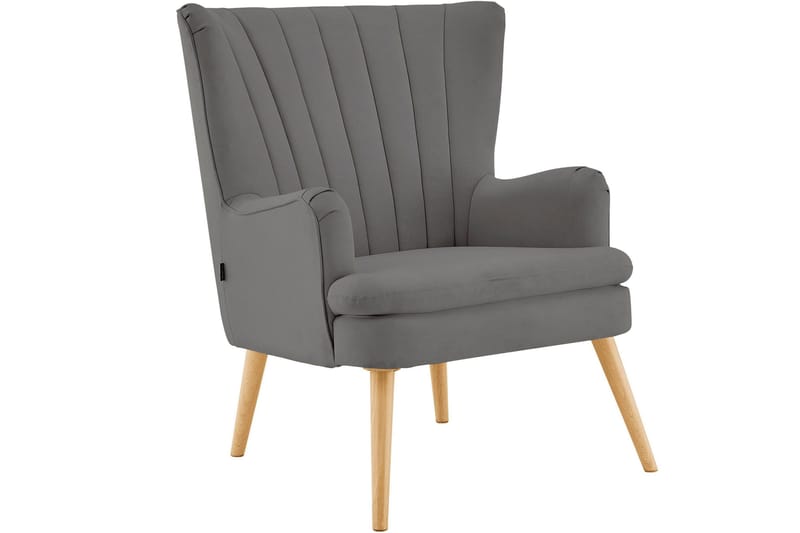 Marilee Loungefåtölj med Fotpall - Tyg/Antracit - Möbler - Vardagsrum - Fåtöljer