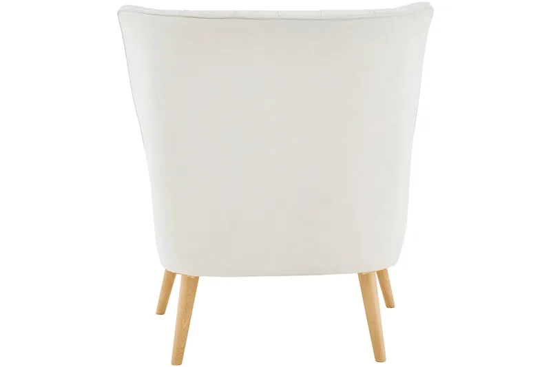 Marilee Loungefåtölj med Fotpall - Tyg/Krämvit - Möbler - Vardagsrum - Fåtöljer