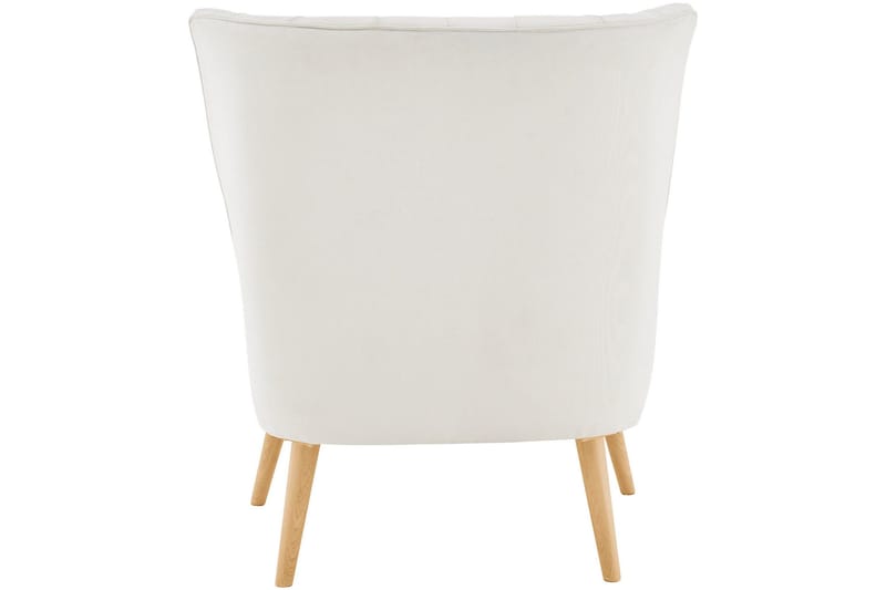 Marilee Loungefåtölj med Fotpall - Tyg/Krämvit - Möbler - Vardagsrum - Fåtöljer