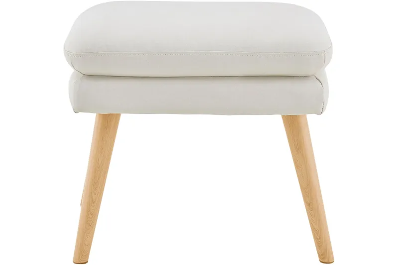 Marilee Loungefåtölj med Fotpall - Tyg/Krämvit - Möbler - Vardagsrum - Fåtöljer