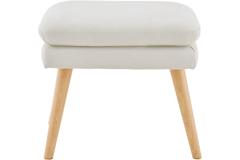 Marilee Loungefåtölj med Fotpall - Tyg/Krämvit - Möbler - Vardagsrum - Fåtöljer