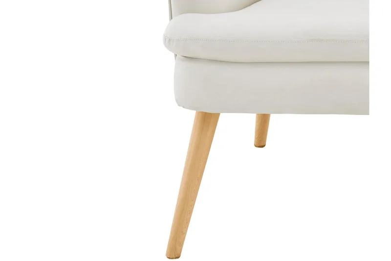 Marilee Loungefåtölj med Fotpall - Tyg/Krämvit - Möbler - Vardagsrum - Fåtöljer