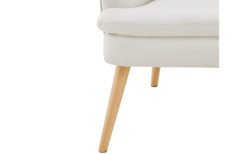 Marilee Loungefåtölj med Fotpall - Tyg/Krämvit - Möbler - Vardagsrum - Fåtöljer