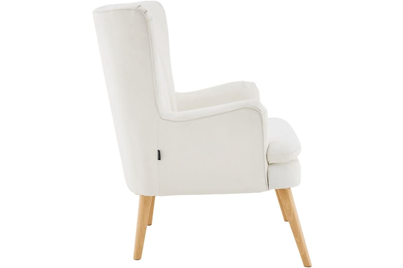 Marilee Loungefåtölj med Fotpall - Tyg/Krämvit - Möbler - Vardagsrum - Fåtöljer